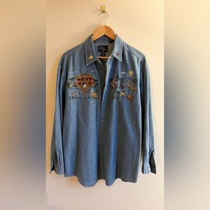 Let’s Quinn Again Vintage Noah’s Ark Button Up